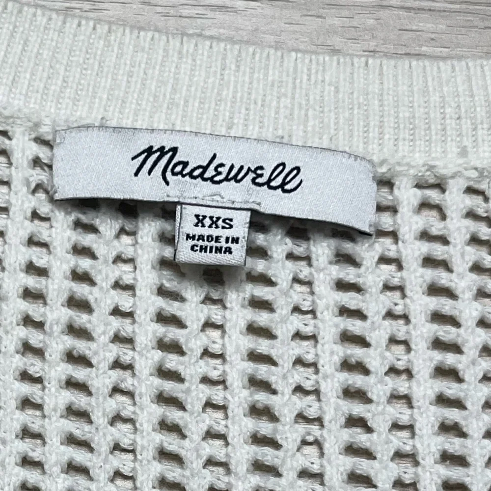 Madewell Cream Open-Knit Long Sleeve Sweater Size XXS Women’s